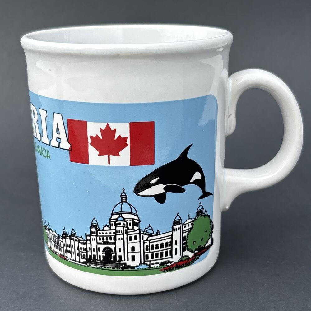 Victoria British Columbia Coffee Mug Cup Made In England Canada Whale Skyline